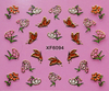 XF6094-6099 3D Gold Metal Nail Art Sticker 
