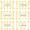 HBJY073-084 3D Gold Cartoon Nail Art Sticker 