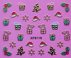XF6112-6117 3D Gold Metal Nail Art Sticker 