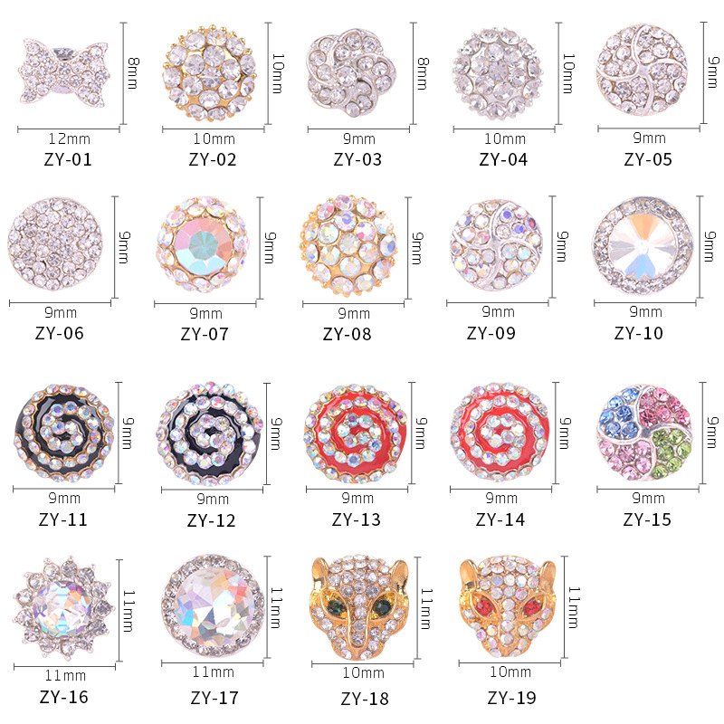 Rotating Symphony Alloy Nail Rhinestone Decoration