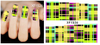 XF1522-1527 Lattice Water Nail Sticker