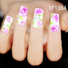 XF1384-1389 Flower Water Nail Sticker