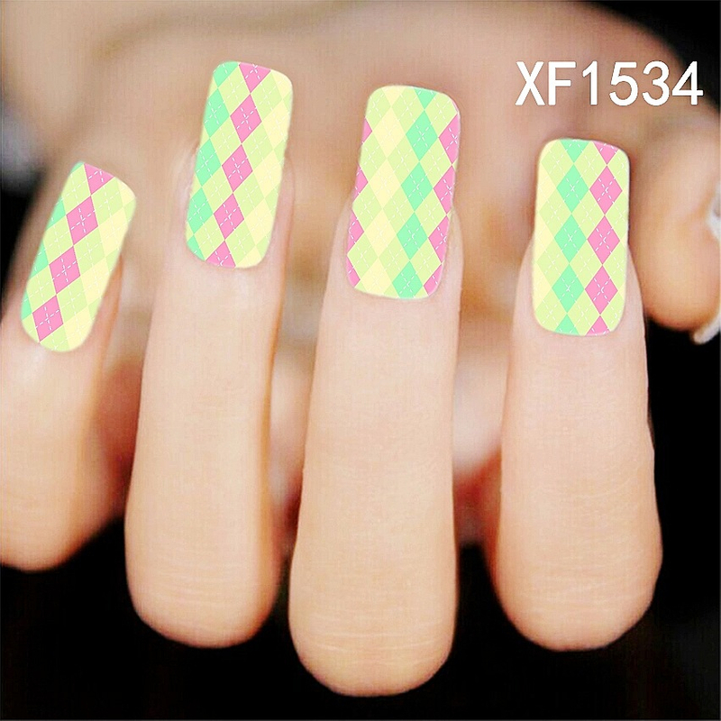 XF1534-1539 Lattice Water Nail Sticker