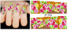 XF1390-1395 Flower Water Nail Sticker