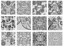 A625-636 Pattern Water Nail Sticker