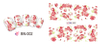 BN001-006 Flower Water Nail Sticker