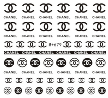 M+675-682 Chanel Gucci LV Water Nail Sticker 