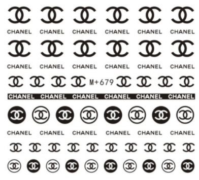 M+675-682 Chanel Gucci LV Water Nail Sticker 