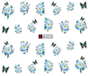 A319-324 Flowers And Butterflies Water Nail Sticker