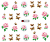A313-318 Flowers And Butterflies Water Nail Sticker