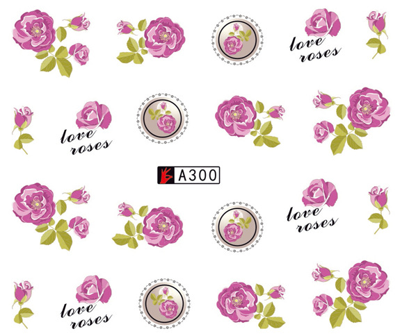 A295-300 Flower Water Nail Sticker