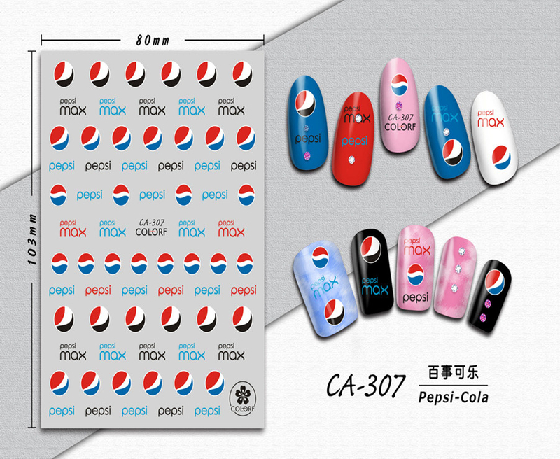 CA-307 3D Pepsi-cola Nail Sticker
