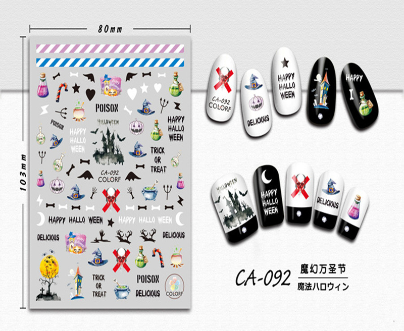 CA-092 3D Magic Halloween Nail Sticker