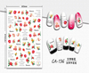 CA-136 Hot Sales 3D Flower Nail Sticker