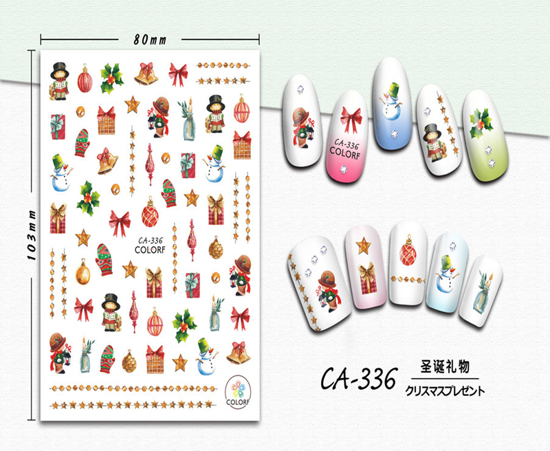 CA-336 3D Christmas Gifts Nail Sticker
