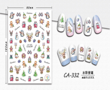 CA-332 3D Watercolor christmas Nail Sticker
