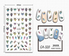 CA-320 3D Feather Ornament Nail Sticker