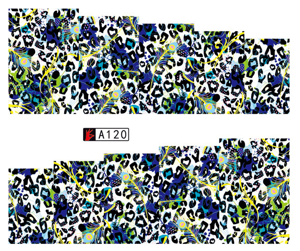 A115-120 Leopard Print Water Nail Sticker