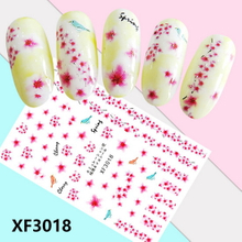 XF3018 3D Self Adhesive Flower Nail Art Sticker 