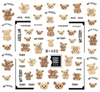 M+488-492 Tebby Bear Water Nail Sticker 