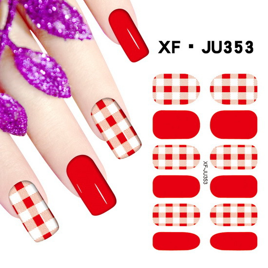 JU353 Full Cover Nail Polish Sticker 