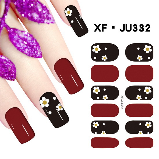 JU332 Full Cover Nail Polish Sticker 