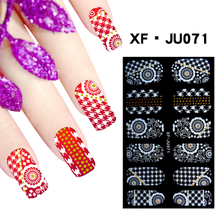 JU071 Full Cover Lace Nail Polish Sticker 