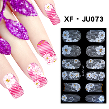 JU073 Full Cover Lace Nail Polish Sticker 
