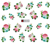 A043-048 Flower Water Nail Sticker