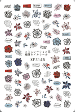 XF3145 3D Self Adhesive Flower Nail Sticker 