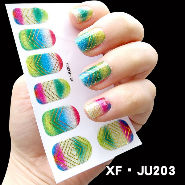 JU203 Full Cover Nail Polish Sticker 