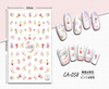 CA-058 3D Pink Watercolor Flower Nail Sticker