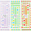 HOT127-129 Rhombus Water Nail Sticker