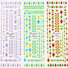HOT127-129 Rhombus Water Nail Sticker