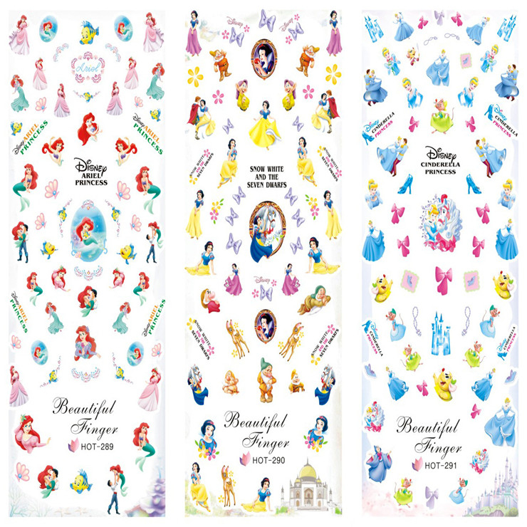 HOT289-291 Animation Water Nail Sticker