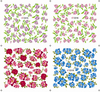 C015-018 Flower Water Nail Sticker