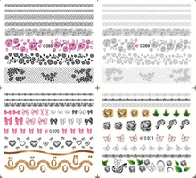C068-071 Flower Lace Water Nail Sticker