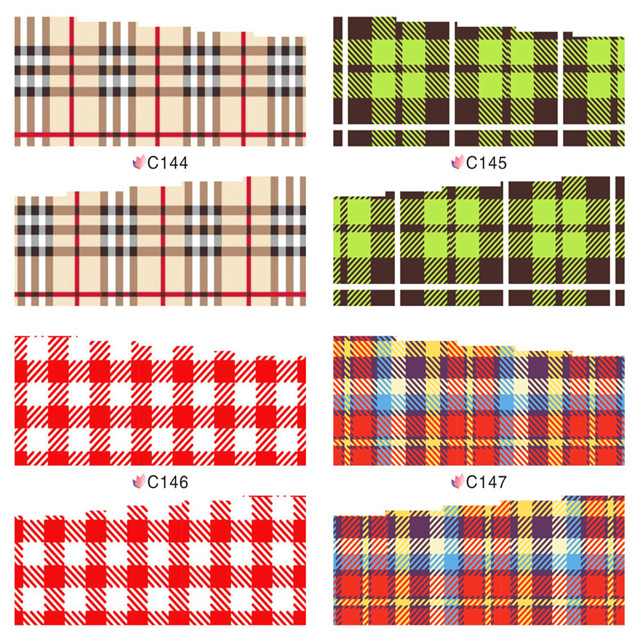 C144-147 Lattice Water Nail Sticker