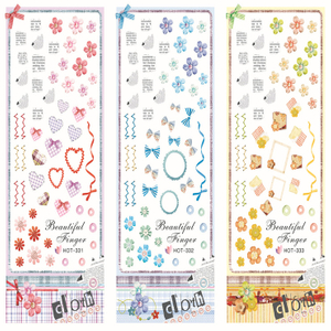 HOT331-333 Flower Water Nail Sticker