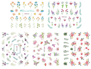 E721-731 3D Spring Flower Simulation Nail Art Sticker