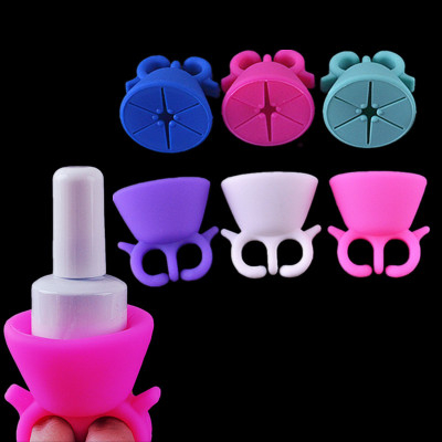 Nail Art Tools Wearable Silicone Nail Polish Holder