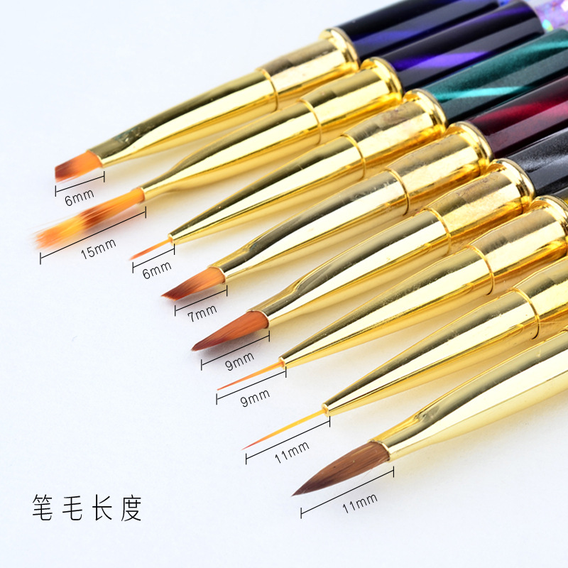 Nail Art Eye Cat Crystal Rhinestones Handle Nail Art Brush 