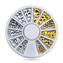 New Fashion Gold And Sliver Nail Art Decoration 3D Nail Art Metal Decoration