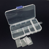 10 Grids Adjustable Transparent Plastic Storage Box 