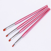 4pcs Pink Nail UV Gel Brush Set