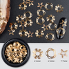 Christmas Snowflake DIY Gold Nail Art Decoration Accessories