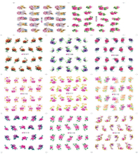 E105-115 3D Flower Simulation Nail Art Sticker
