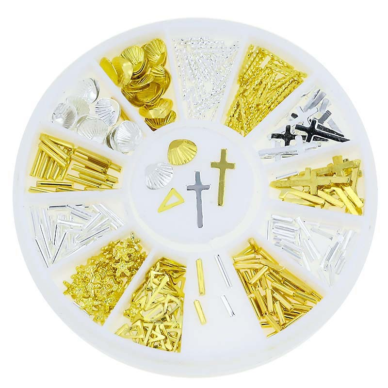 Japanese Style Sliver Gold Nail Accessories