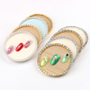 Mini Metal Round Oval Photo Frame Nail Art Display