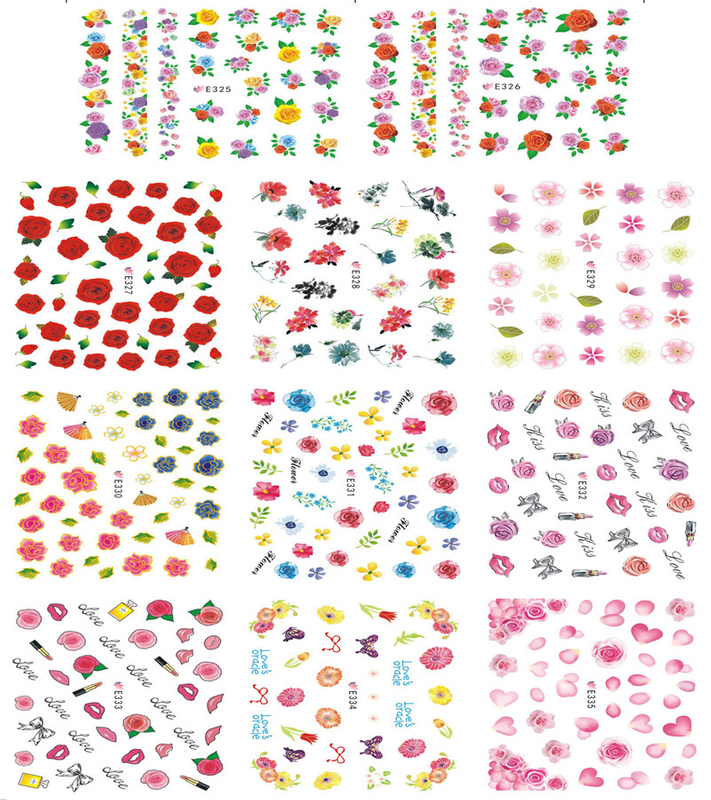E325-335 3D Flower Simulation Nail Art Sticker